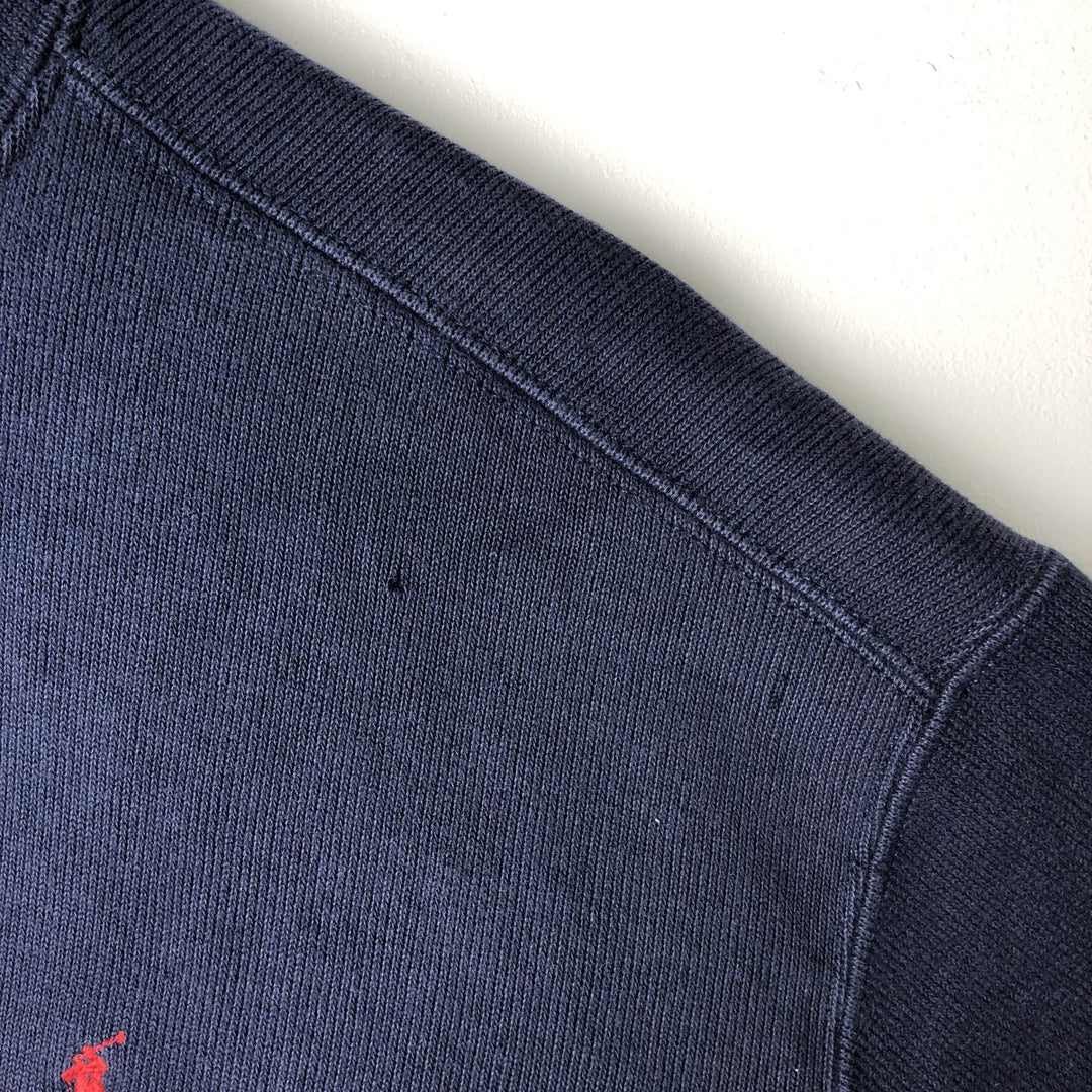 Ralph Lauren POLO by Ralph Lauren full zip sweatshirt, men's size L cotton navy blue type Vintage Second Hand