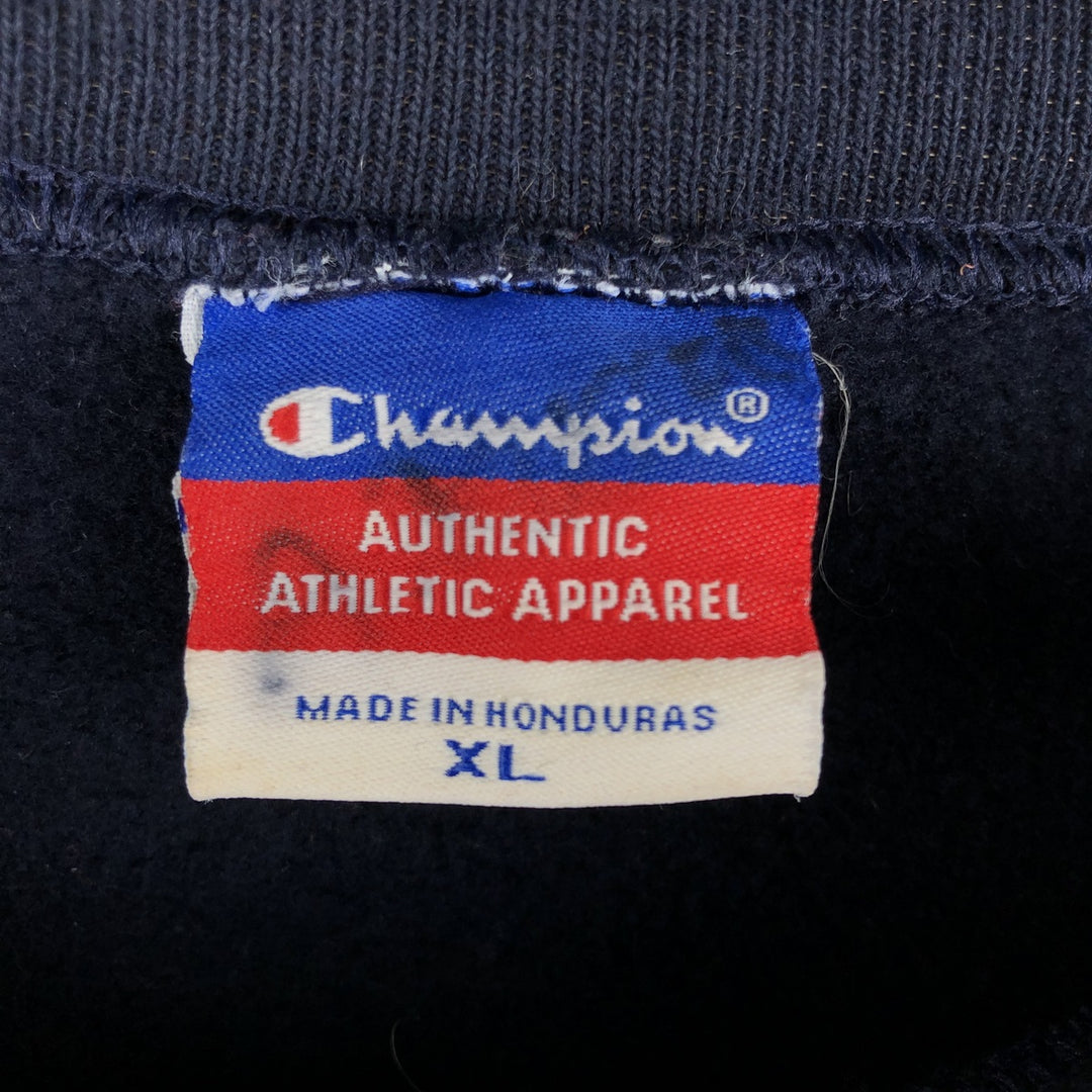 2000'S Champion Authentic Athletic Apparel College Sweatshirt, Men's Size XL cotton navy blue type Vintage Second Hand