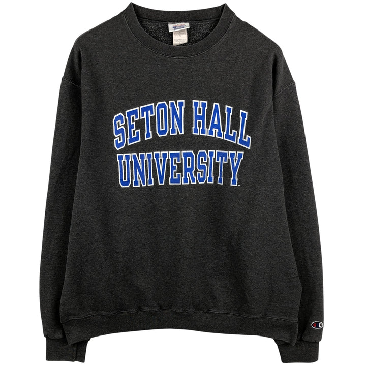 Champion ECO AUTHENTIC College Sweatshirt, Men's XL cotton Charcoal Vintage Second Hand