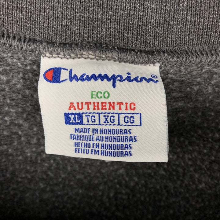 Champion ECO AUTHENTIC College Sweatshirt, Men's XL cotton Charcoal Vintage Second Hand