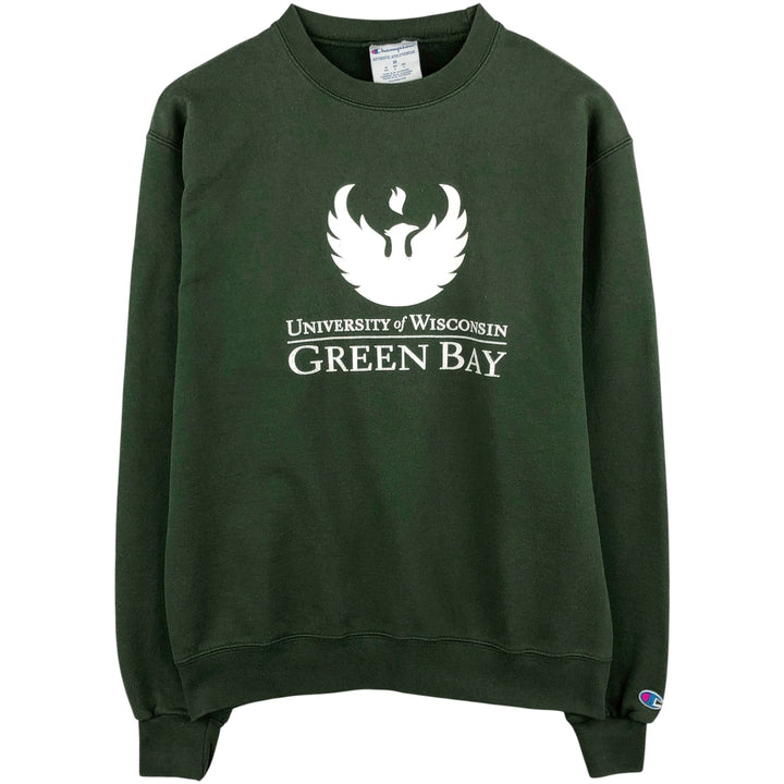 Champion Authentic Athletics Wear College Sweatshirt, Men's Size Medium cotton green type Vintage Second Hand