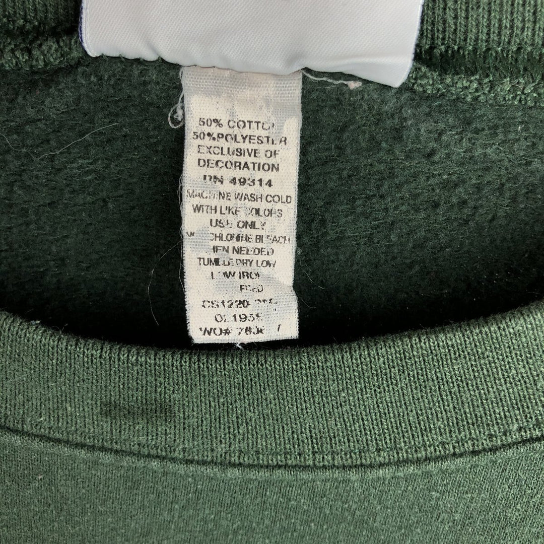 Champion Authentic Athletics Wear College Sweatshirt, Men's Size Medium cotton green type Vintage Second Hand