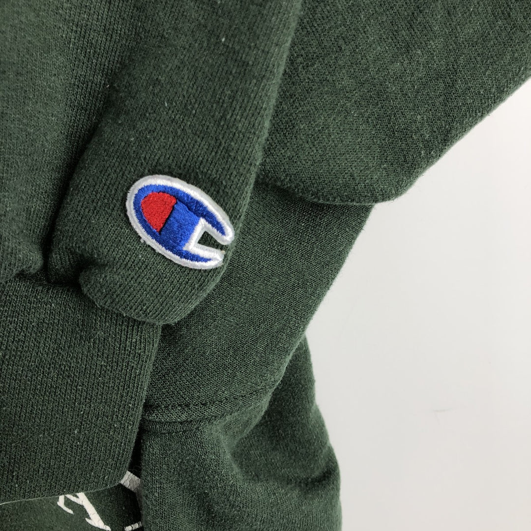 Champion Authentic Athletics Wear College Sweatshirt, Men's Size Medium cotton green type Vintage Second Hand