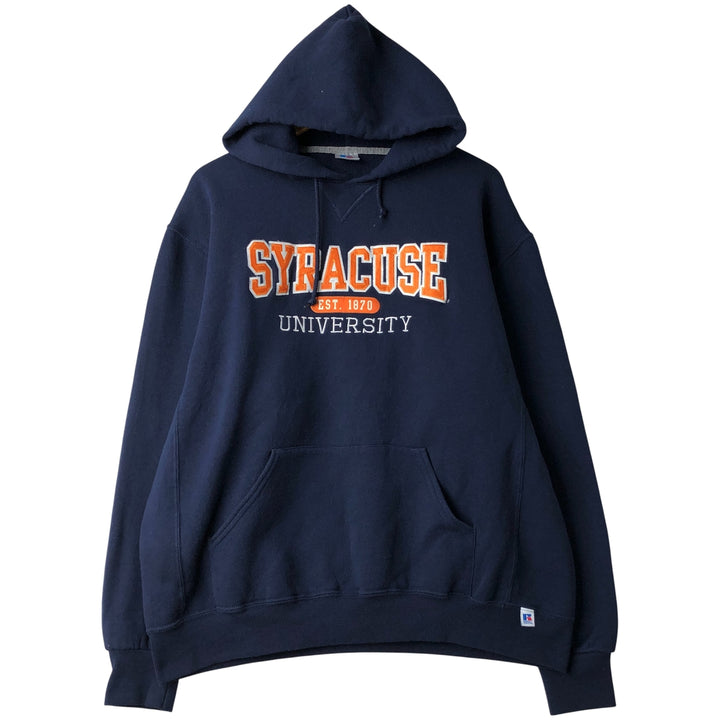 Russell ATHLETIC College Pullover Hoodie, Men's XL cotton navy blue type Vintage Second Hand