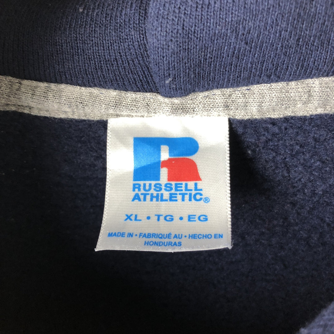 Russell ATHLETIC College Pullover Hoodie, Men's XL cotton navy blue type Vintage Second Hand