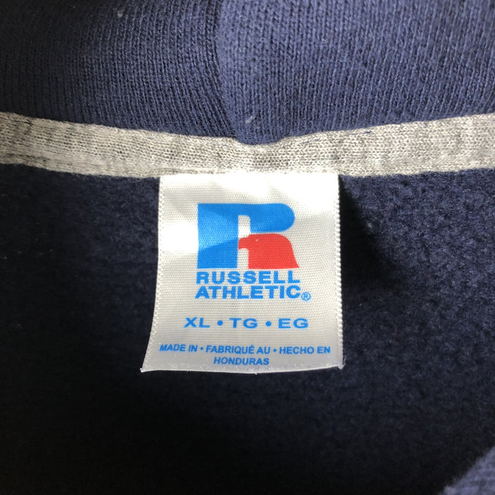 Russell ATHLETIC College Pullover Hoodie, Men's XL cotton navy blue type Vintage Second Hand