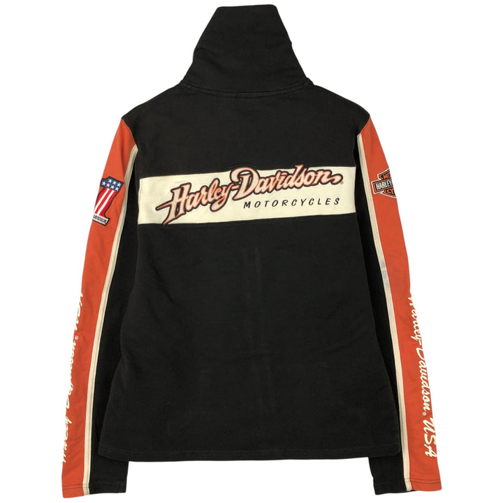 Harley-Davidson Full-Zip Sweatshirt, Women's, Size L cotton black type Vintage Second Hand