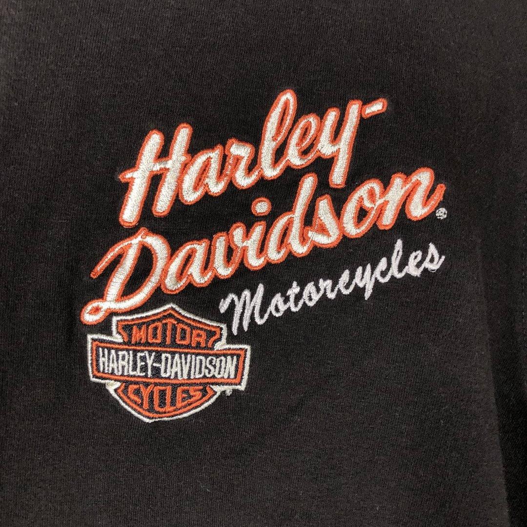 Harley-Davidson Full-Zip Sweatshirt, Women's, Size L cotton black type Vintage Second Hand