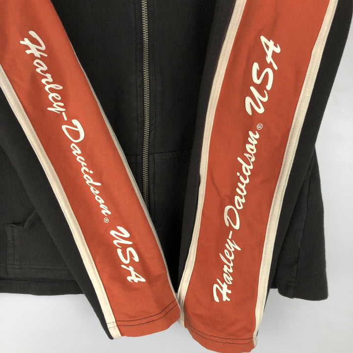 Harley-Davidson Full-Zip Sweatshirt, Women's, Size L cotton black type Vintage Second Hand