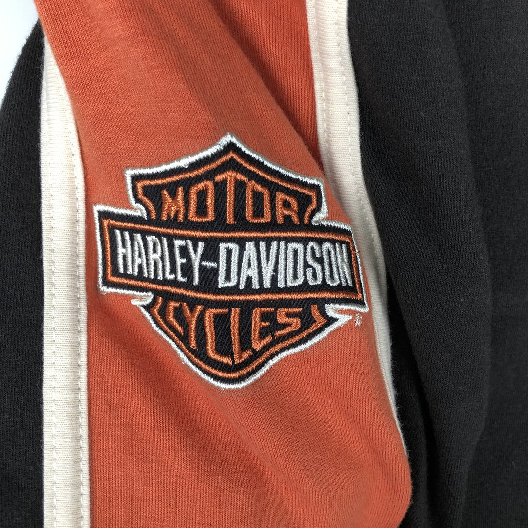 Harley-Davidson Full-Zip Sweatshirt, Women's, Size L cotton black type Vintage Second Hand