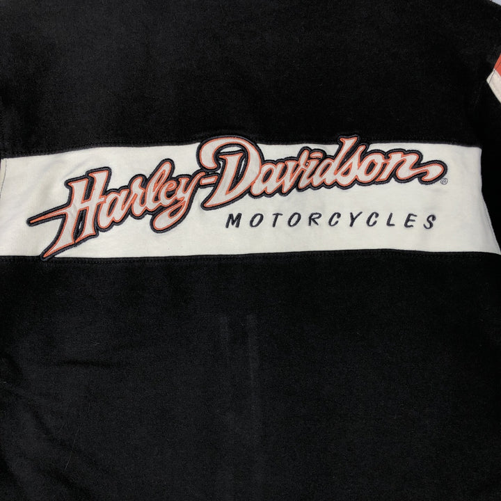 Harley-Davidson Full-Zip Sweatshirt, Women's, Size L cotton black type Vintage Second Hand