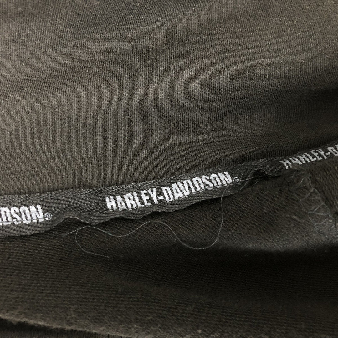 Harley-Davidson Full-Zip Sweatshirt, Women's, Size L cotton black type Vintage Second Hand