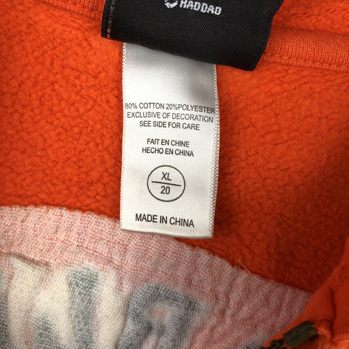 Harley-Davidson Women's Full-Zip Hoodie (XL) cotton orange type Vintage Second Hand