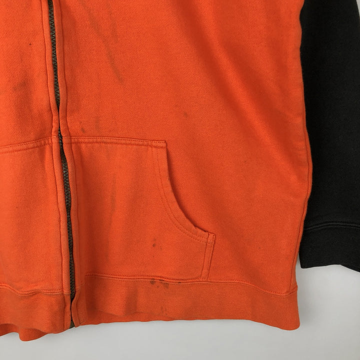 Harley-Davidson Women's Full-Zip Hoodie (XL) cotton orange type Vintage Second Hand