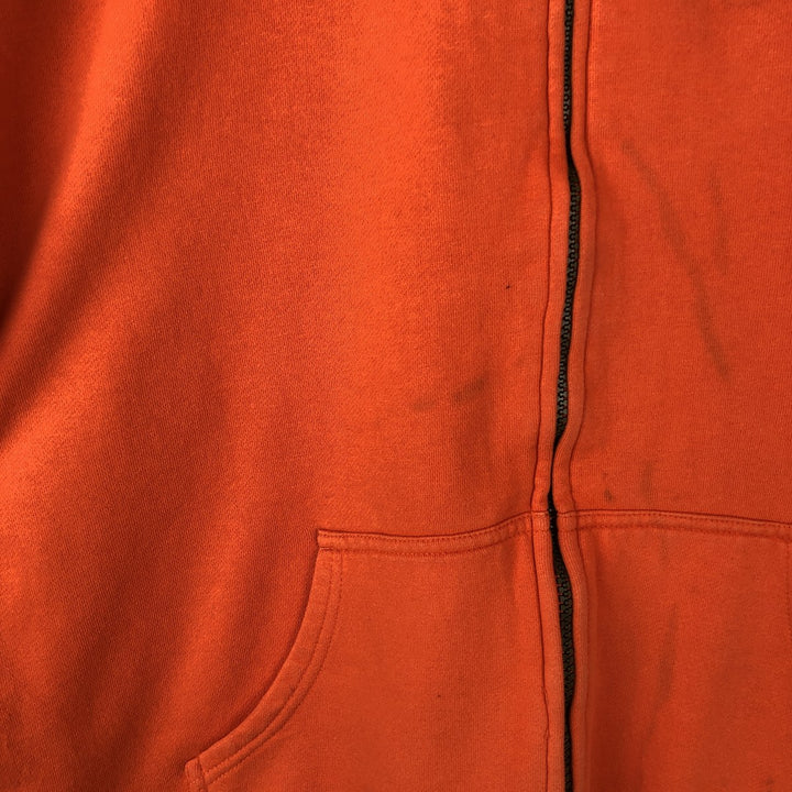 Harley-Davidson Women's Full-Zip Hoodie (XL) cotton orange type Vintage Second Hand