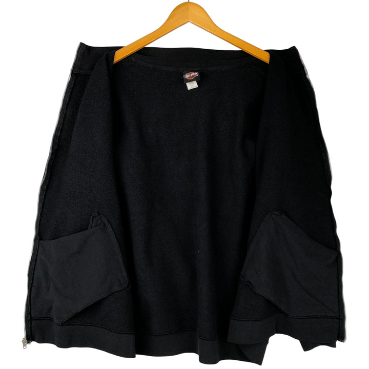 Harley-Davidson High-Neck Full-Zip Sweatshirt, Men's XXL cotton black type Vintage Second Hand