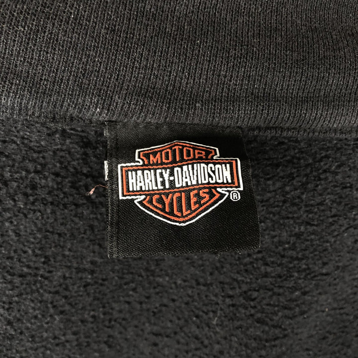Harley-Davidson High-Neck Full-Zip Sweatshirt, Men's XXL cotton black type Vintage Second Hand