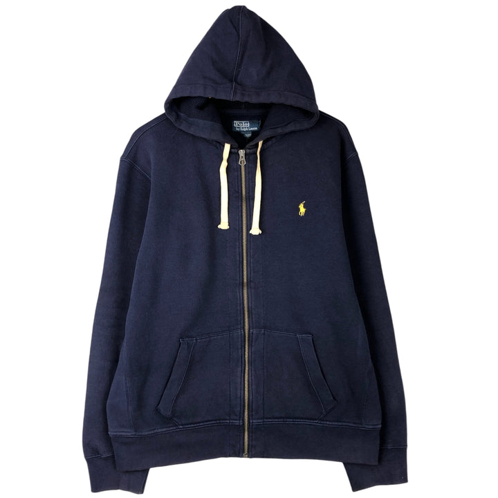 Ralph Lauren POLO by Ralph Lauren Sweat Full Zip Hoodie Men's XL cotton navy blue type Vintage Second Hand