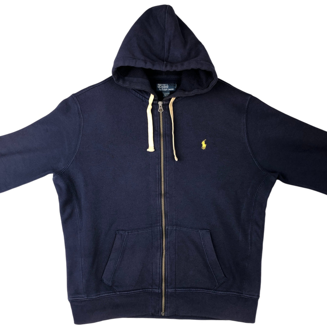 Ralph Lauren POLO by Ralph Lauren Sweat Full Zip Hoodie Men's XL cotton navy blue type Vintage Second Hand