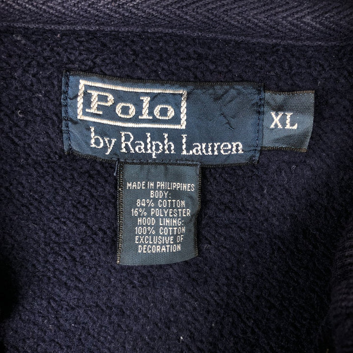 Ralph Lauren POLO by Ralph Lauren Sweat Full Zip Hoodie Men's XL cotton navy blue type Vintage Second Hand