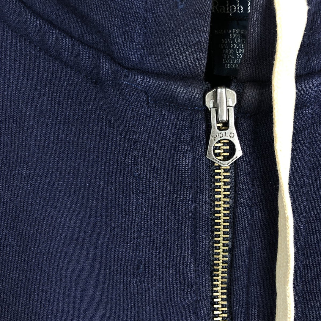 Ralph Lauren POLO by Ralph Lauren Sweat Full Zip Hoodie Men's XL cotton navy blue type Vintage Second Hand