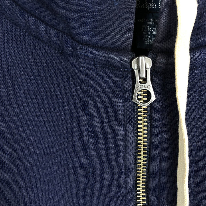 Ralph Lauren POLO by Ralph Lauren Sweat Full Zip Hoodie Men's XL cotton navy blue type Vintage Second Hand