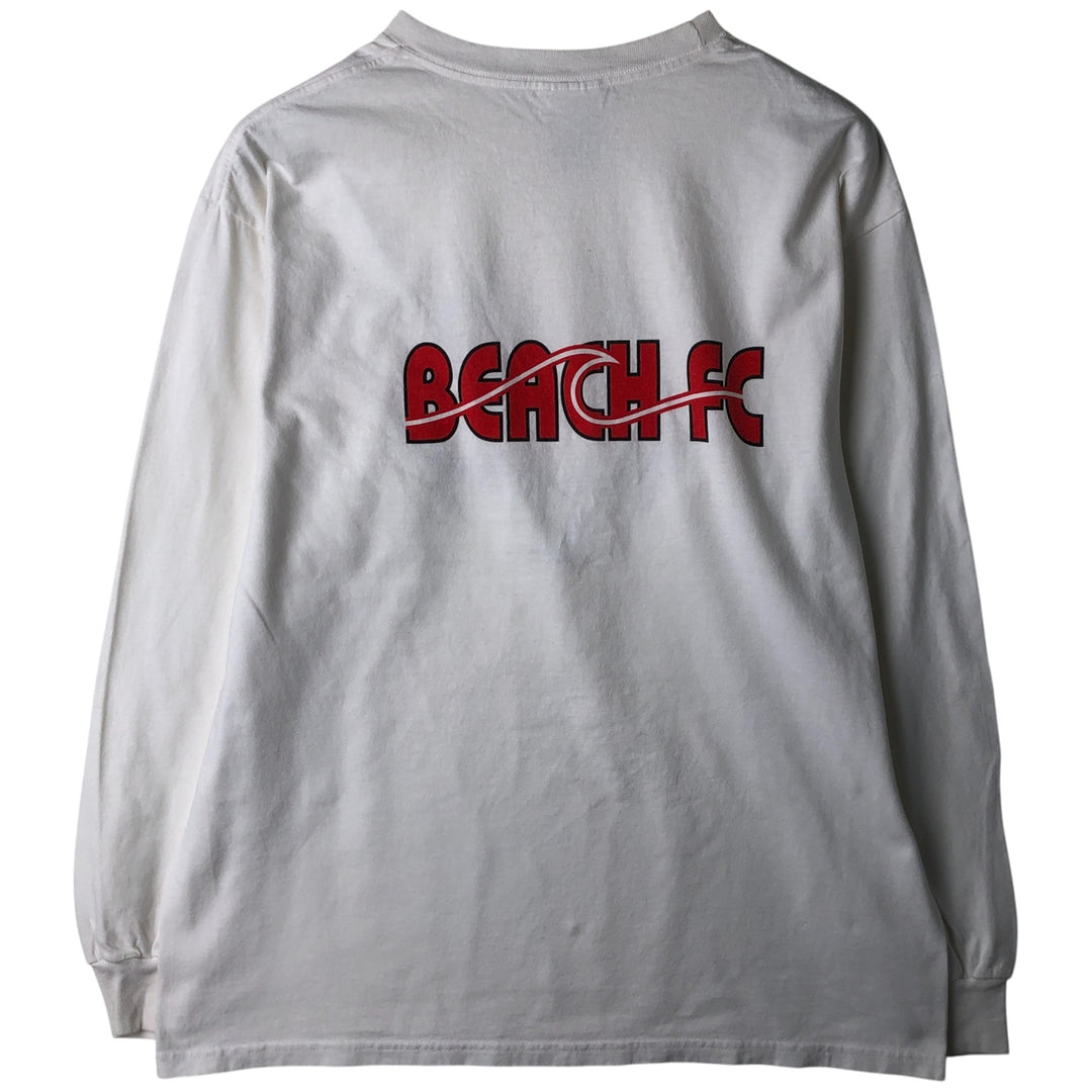 Adidas long-sleeved T-shirt, men's size M cotton white type Vintage Second Hand