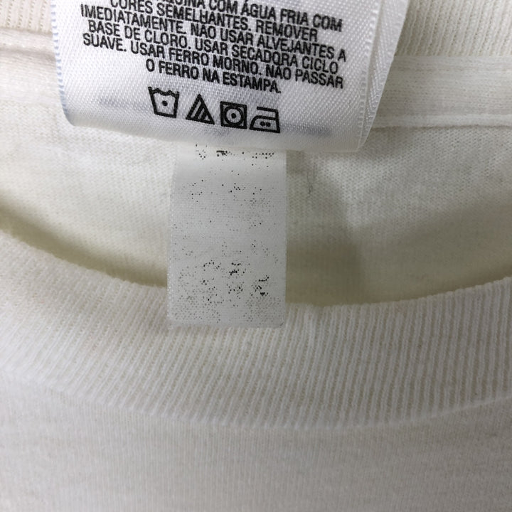 Adidas long-sleeved T-shirt, men's size M cotton white type Vintage Second Hand