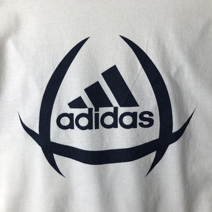 Adidas long-sleeved T-shirt, men's size M cotton white type Vintage Second Hand