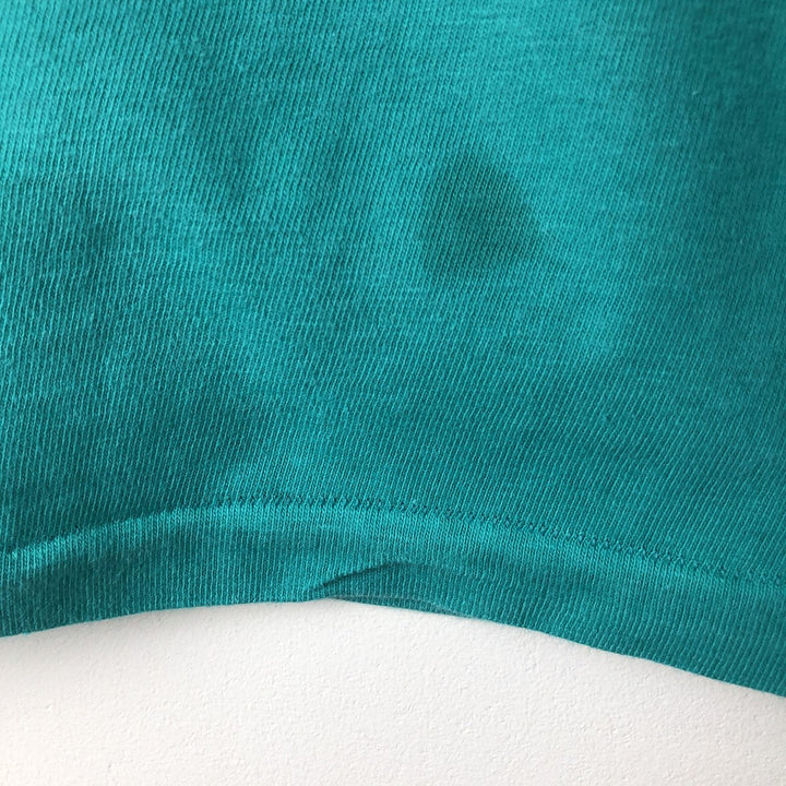 90'S Vintage Town Craft Plain Pocket Long Sleeve T-Shirt, Made in USA, Men's XL cotton turquoise blue Vintage Second Hand