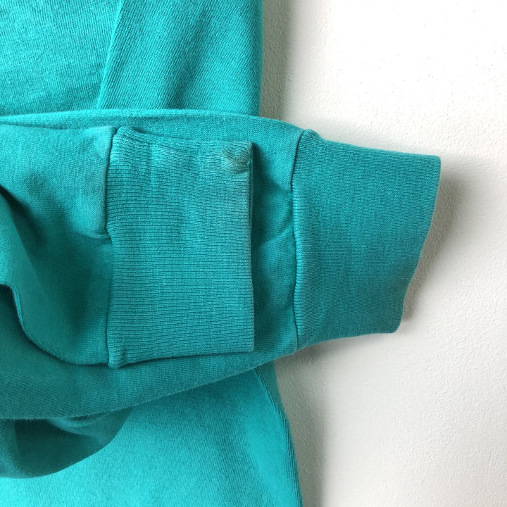 90'S Vintage Town Craft Plain Pocket Long Sleeve T-Shirt, Made in USA, Men's XL cotton turquoise blue Vintage Second Hand