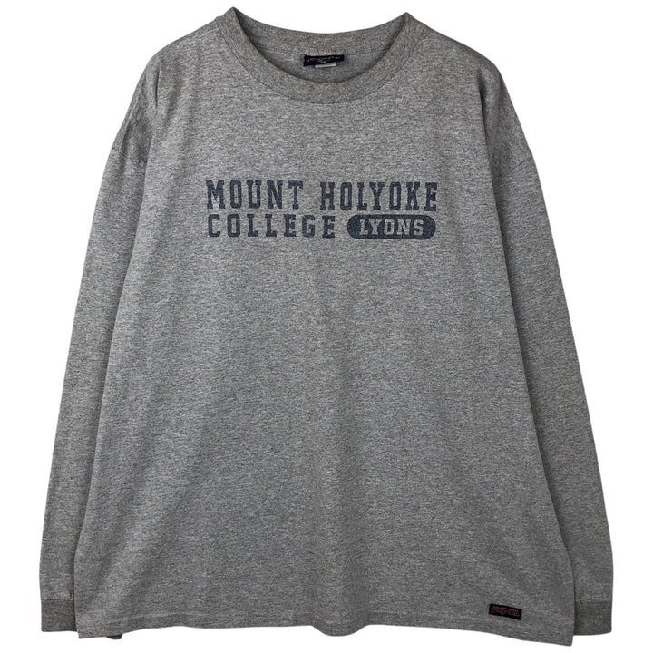90'S Jansport College Long Sleeve T-Shirt, Made in USA, Men's XL, Vintage cotton gray type Vintage Second Hand
