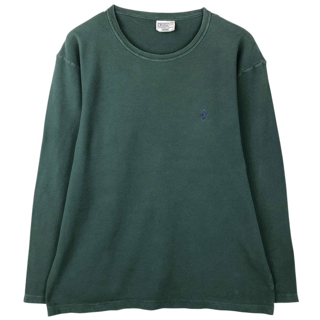 Ralph Lauren POLO by Ralph Lauren long-sleeved T-shirt, men's size L cotton green type Vintage Second Hand