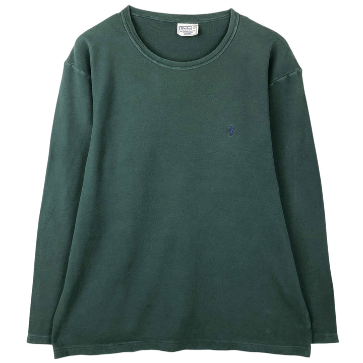 Ralph Lauren POLO by Ralph Lauren long-sleeved T-shirt, men's size L cotton green type Vintage Second Hand