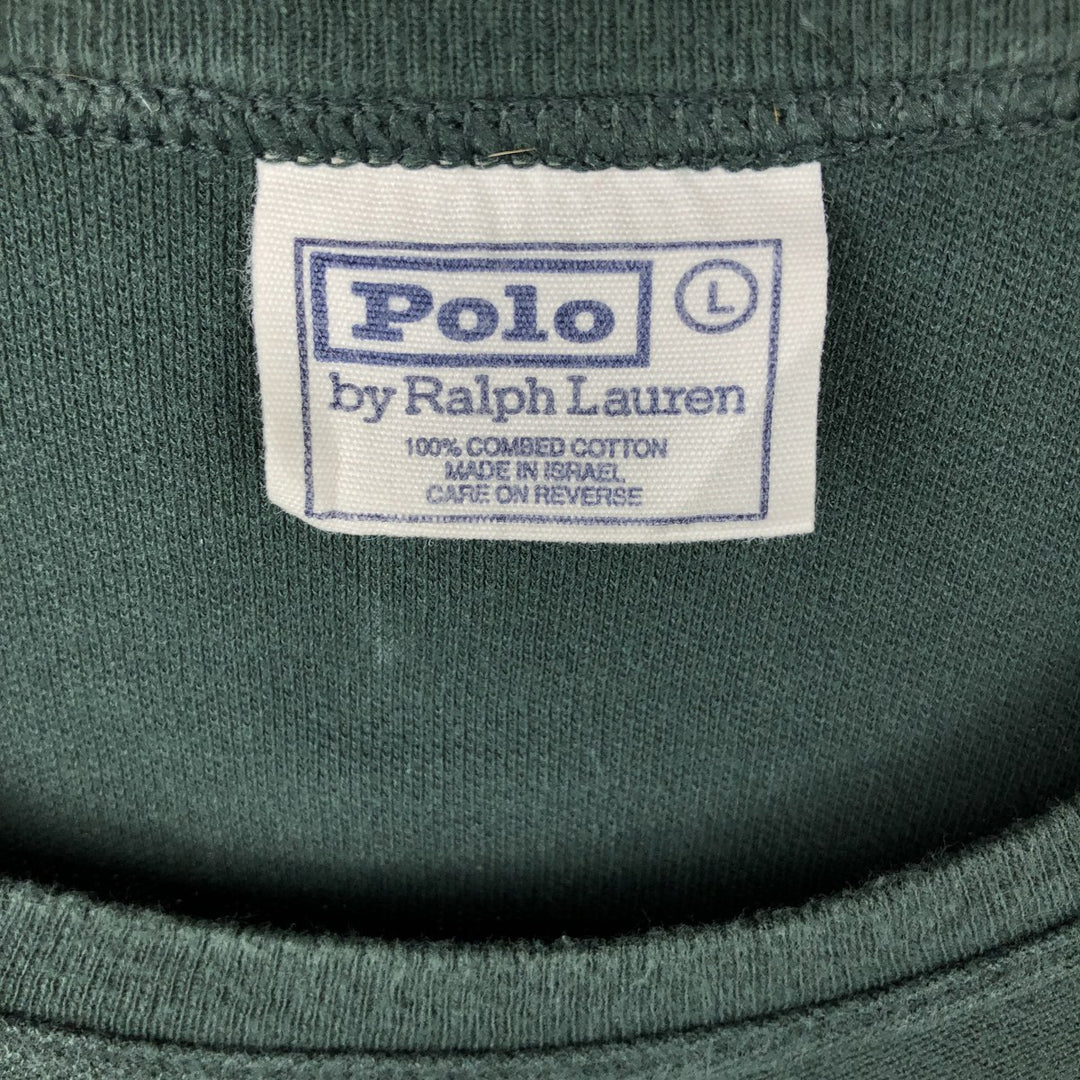 Ralph Lauren POLO by Ralph Lauren long-sleeved T-shirt, men's size L cotton green type Vintage Second Hand