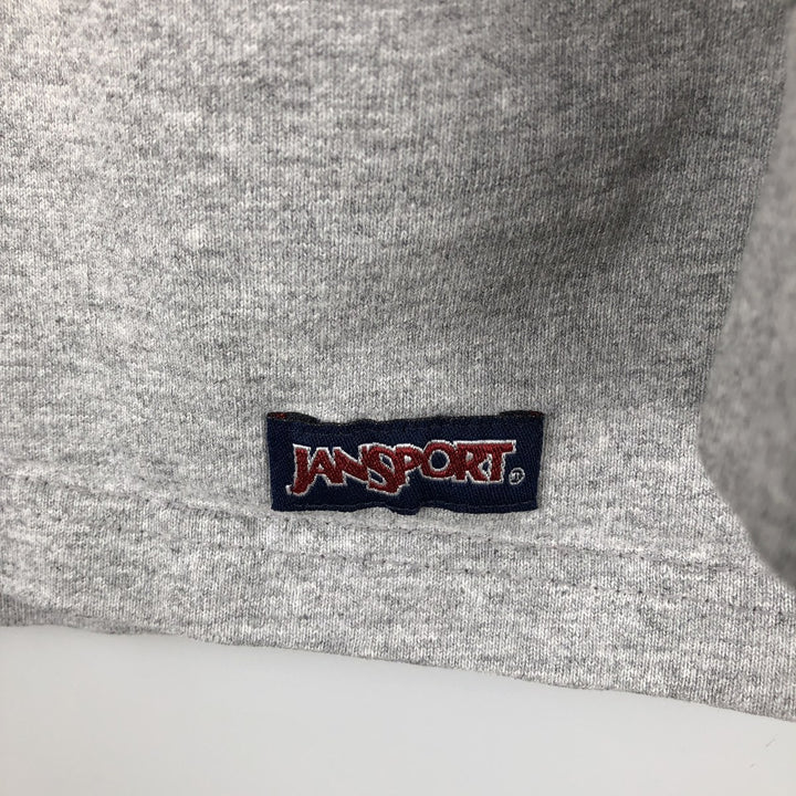 Vintage 90'S Jansport college long sleeve t-shirt, made in the USA, size M, men's size. cotton gray type Vintage Second Hand