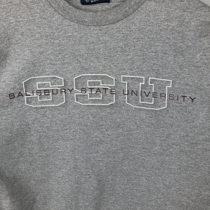 Vintage 90'S Jansport college long sleeve t-shirt, made in the USA, size M, men's size. cotton gray type Vintage Second Hand