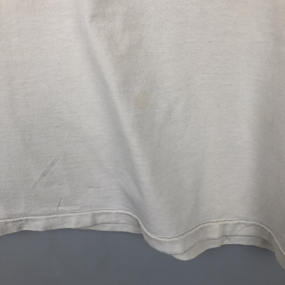 90'S ONEITA Advertising Long Sleeve T-Shirt, Made in USA, Men's Size L, Vintage cotton white type Vintage Second Hand