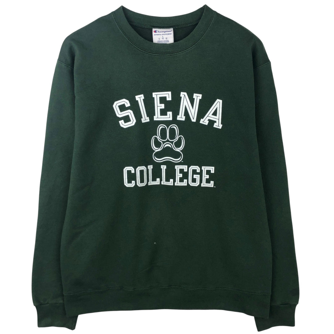 Champion Authentic Athletics Wear Triple Print College Sweatshirt, Men's Size L cotton Green type dark green Vintage Second Hand