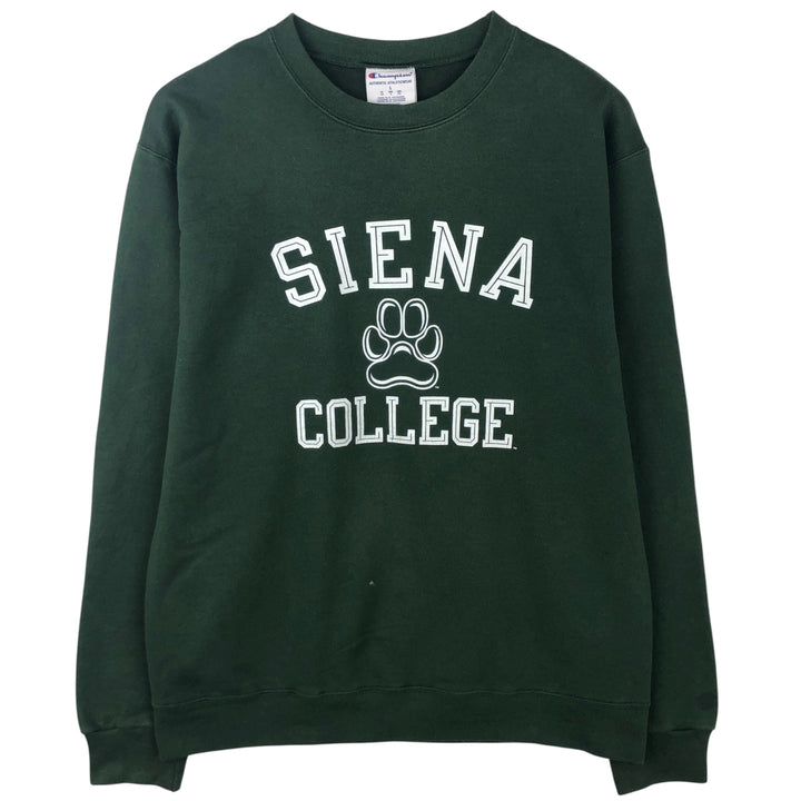 Champion Authentic Athletics Wear Triple Print College Sweatshirt, Men's Size L cotton Green type dark green Vintage Second Hand