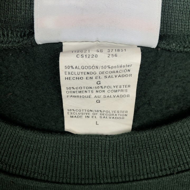Champion Authentic Athletics Wear Triple Print College Sweatshirt, Men's Size L cotton Green type dark green Vintage Second Hand