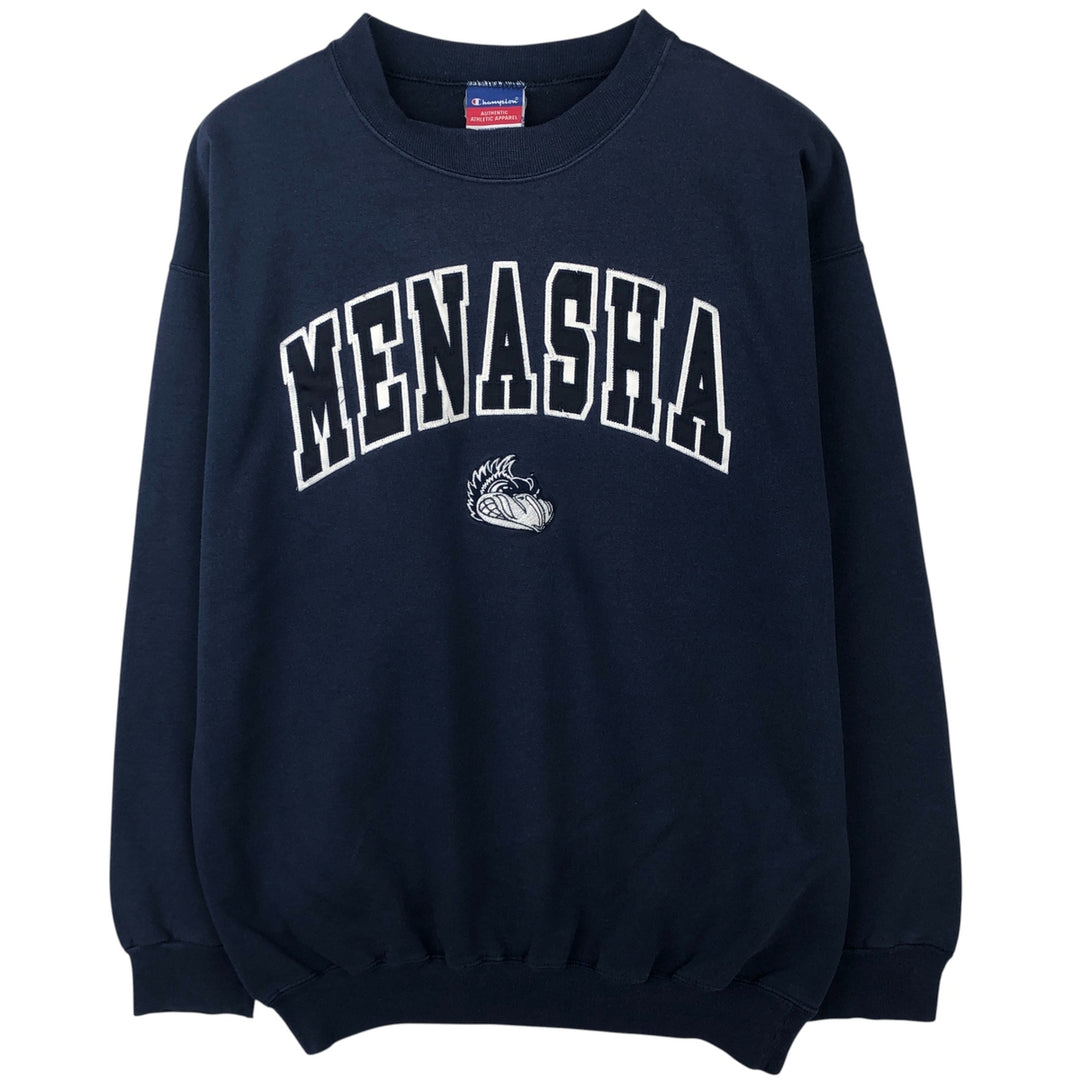 2000'S Champion Authentic Athletic Apparel College Sweatshirt, Men's Size L cotton navy blue type Vintage Second Hand