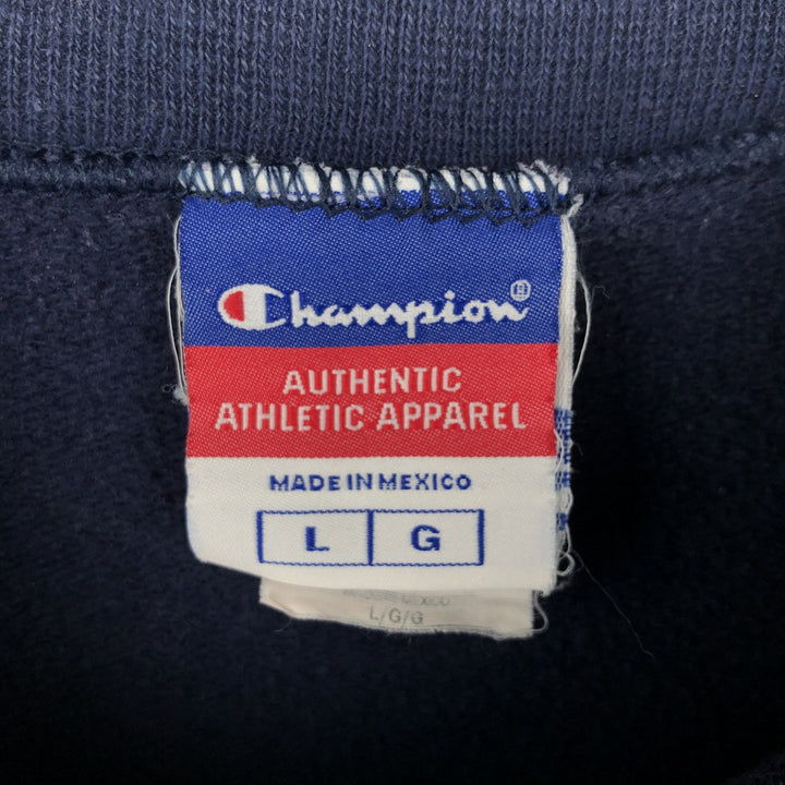 2000'S Champion Authentic Athletic Apparel College Sweatshirt, Men's Size L cotton navy blue type Vintage Second Hand