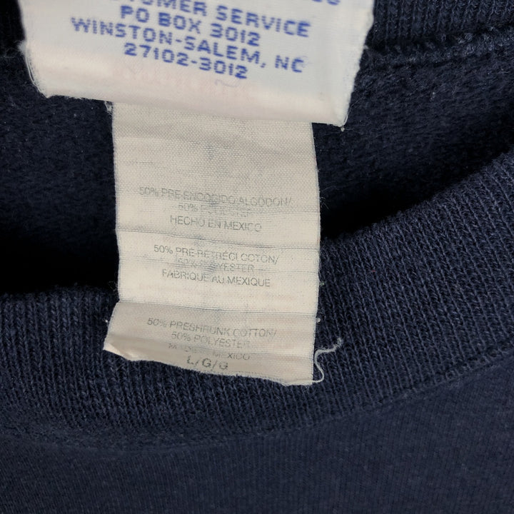 2000'S Champion Authentic Athletic Apparel College Sweatshirt, Men's Size L cotton navy blue type Vintage Second Hand