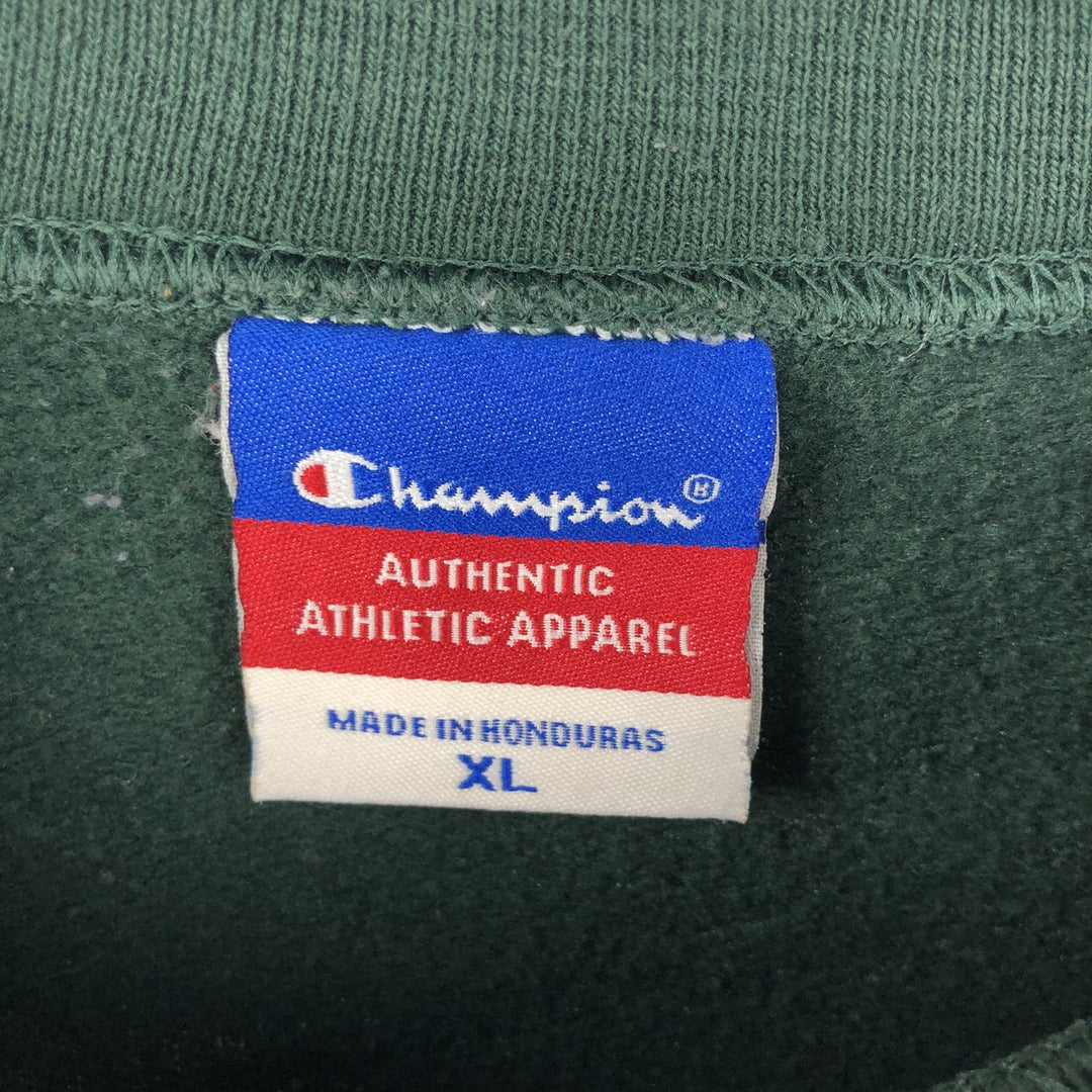 2000'S Champion Authentic Athletics Wear College Sweatshirt, Men's Size XL unclear Green type dark green Vintage Second Hand