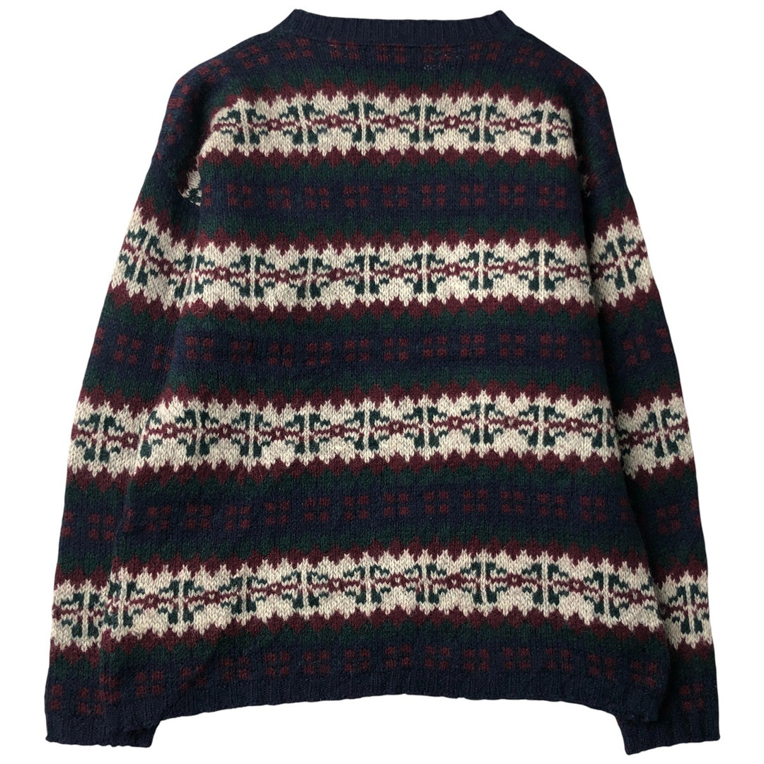 Vintage 80s-90'S Eddie Bauer wool knit sweater with black tag, made in USA, size M, women's. wool navy blue type Vintage Second Hand