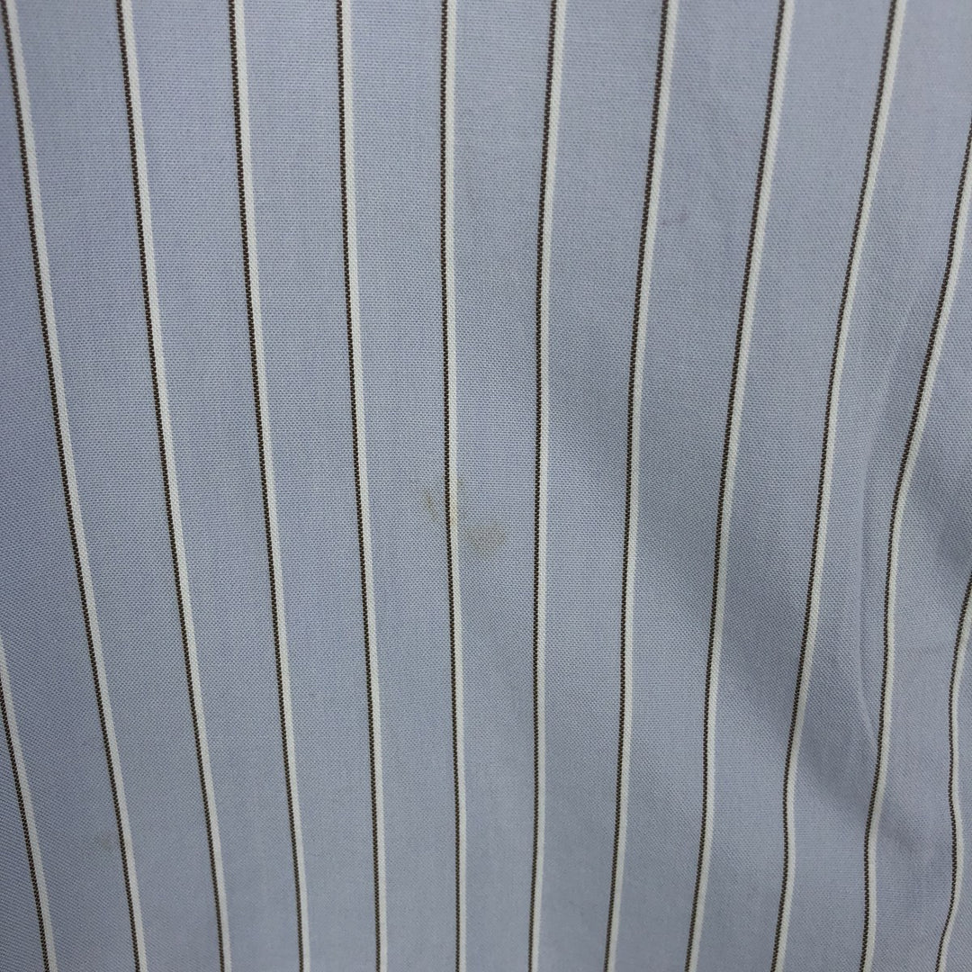Ralph Lauren Classic Fit Long Sleeve Button Down Striped Shirt, Men's Size L cotton Blue type light blue Vintage Second Hand