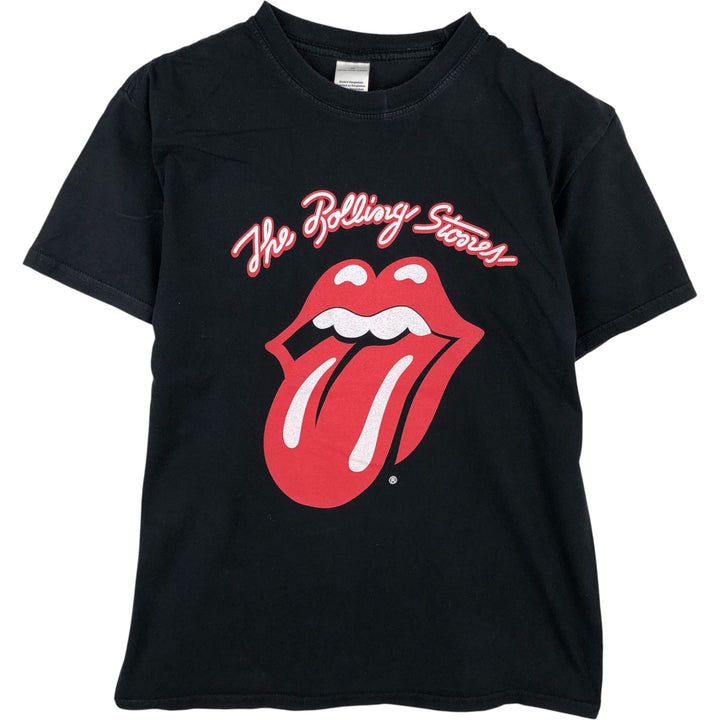 The Rolling Stones Band T-shirt, Men's M size cotton black type Vintage Second Hand