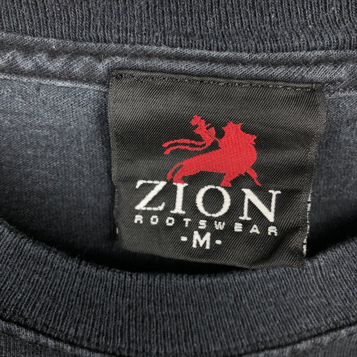 2000'S Zion Bob Marley Band T-Shirt, Men's Medium cotton black type Vintage Second Hand