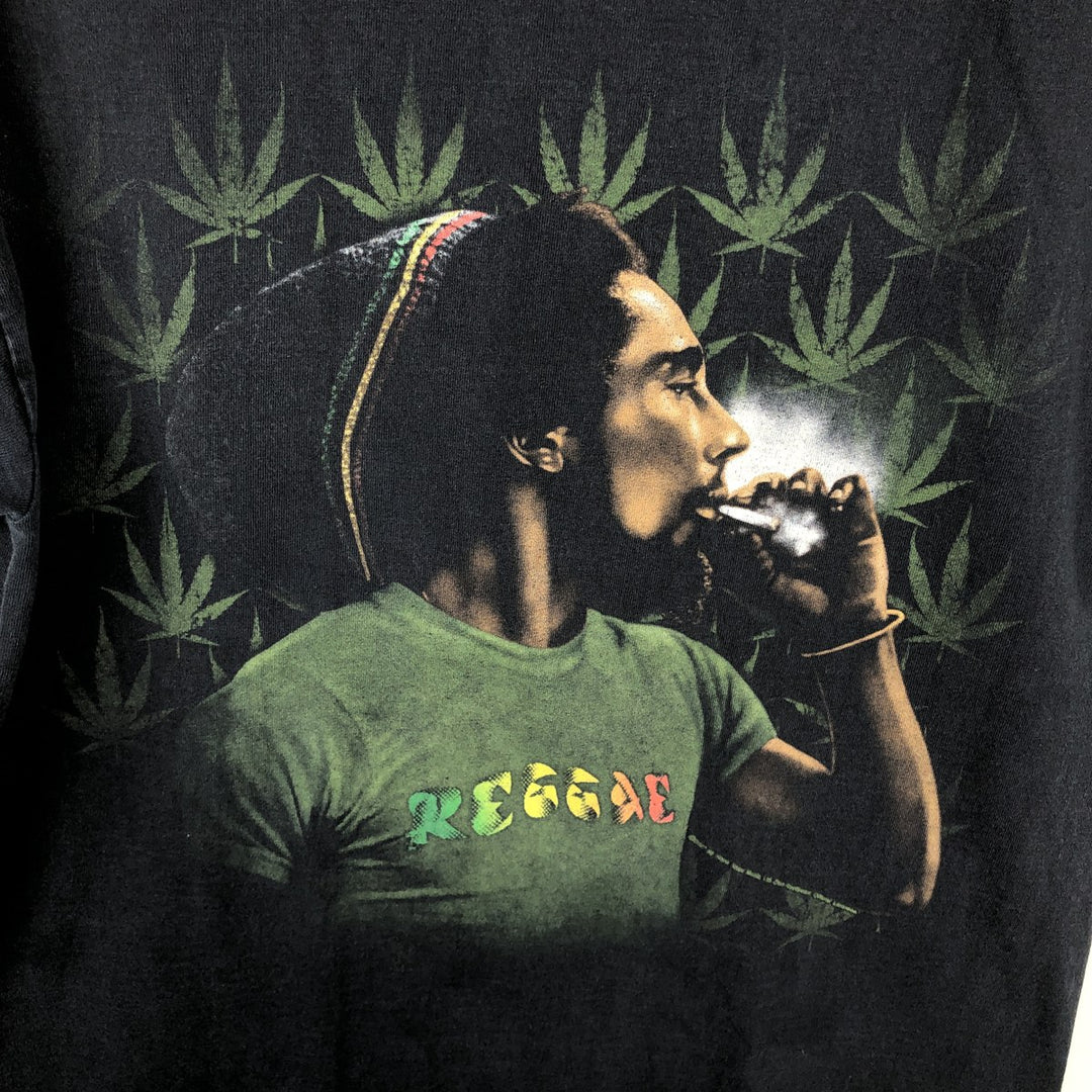 2000'S Zion Bob Marley Band T-Shirt, Men's Medium cotton black type Vintage Second Hand